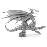 Metal Silver Dragon model on a white background