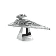 Metal model of an Imperial Star Destroyer on a white background