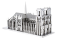 Finished Model of a Notre Dame Cathedral on a white background