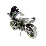 Metallic Kawasaki Ninja Motorcycle - Color model of a motorcycle on a white background