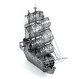 Metal model Black Pearl ship on a white background