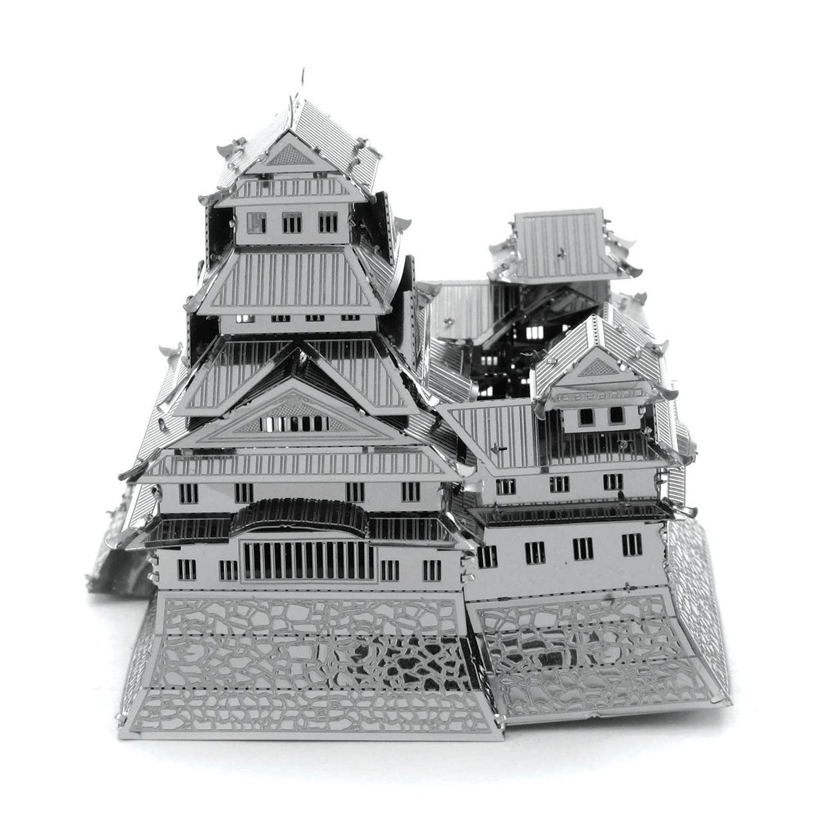 Metal model  of Himeji Castle on a white background