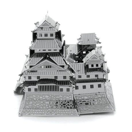 Metal model  of Himeji Castle on a white background