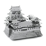 Metal model  of Himeji Castle on a white background