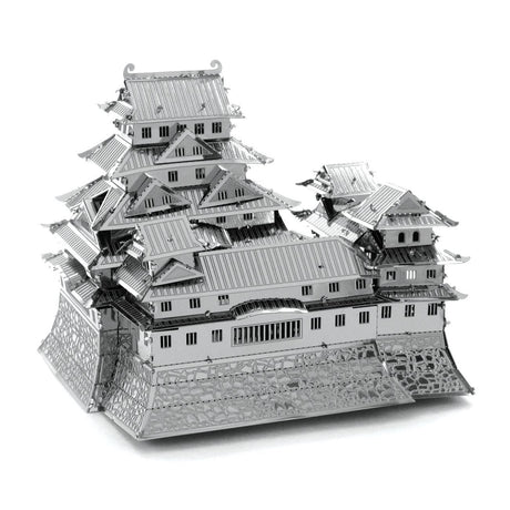 Metal model  of Himeji Castle on a white background