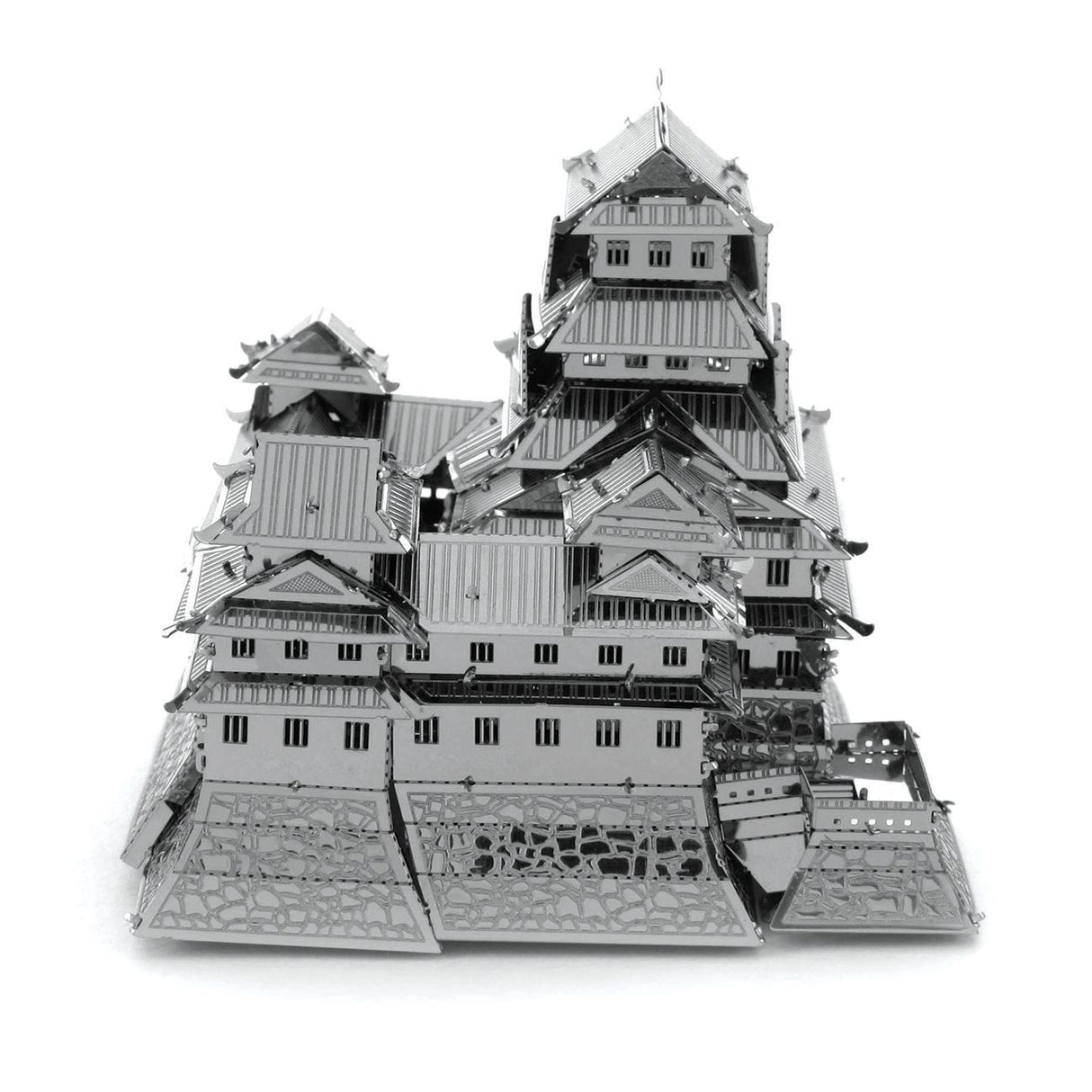 Metal model  of Himeji Castle on a white background