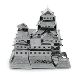 Metal model  of Himeji Castle on a white background