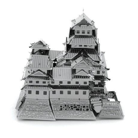 Metal model  of Himeji Castle on a white background