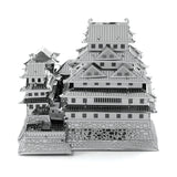 Metal model  of Himeji Castle on a white background