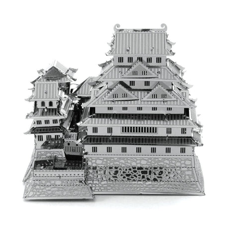 Metal model  of Himeji Castle on a white background
