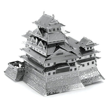 Metal model  of Himeji Castle on a white background