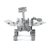 Metal model of the Mars Rover on a white background