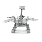 Metal model of the Mars Rover on a white background