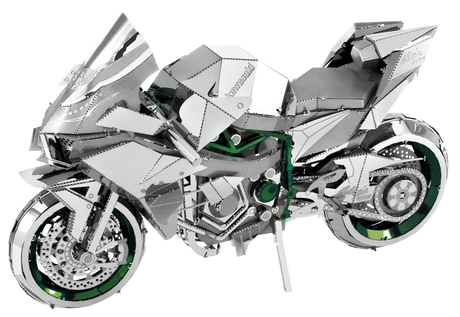 Kawasaki Ninja Motorcycle - Color model of a motorcycle on a white background