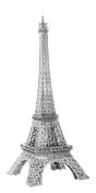 Model of the Eiffel Tower on a white background