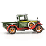 Metal model of a 1931 Ford Model A truck with 'White Swan Farm Supply' branding on a white background