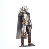 Metal The Mandalorian model figure of  on a white background