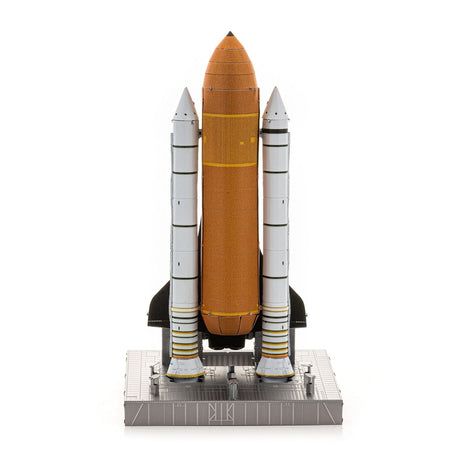 Metal model of Space Shuttle Launch Kit on a white background
