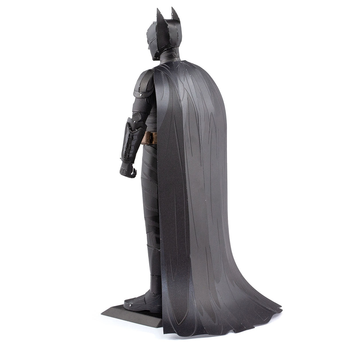Metal modal of Batman The Dark Knight on a white background with cape on a white background