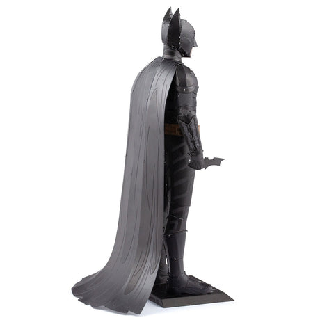 Metal modal of Batman The Dark Knight on a white background with cape on a white background