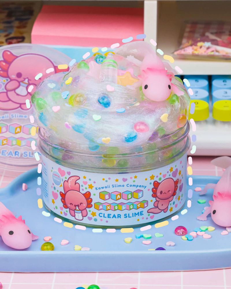 Baby Axolotl CLear Slime