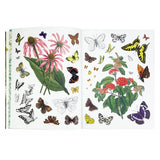 Sticker Emporium: Woodlandia sticker book with butterfly and flower designs on a white background
