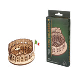WoodenUGears Rome Colosseum 3D Wooden Model Kit with packaging on a white background