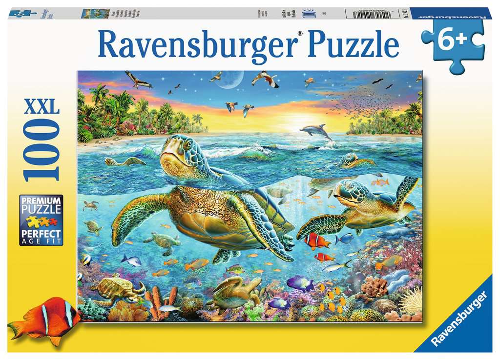 Swim with Sea Turtles - 100 Pieces Puzzle