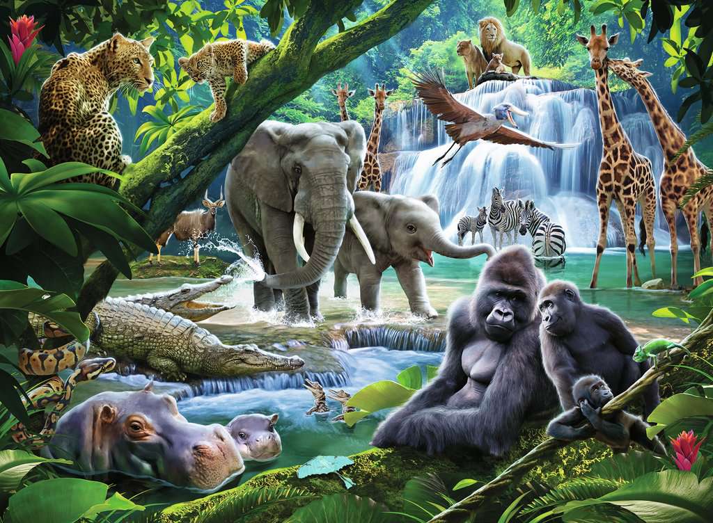 Jungle Animals - 100 Pieces Puzzle