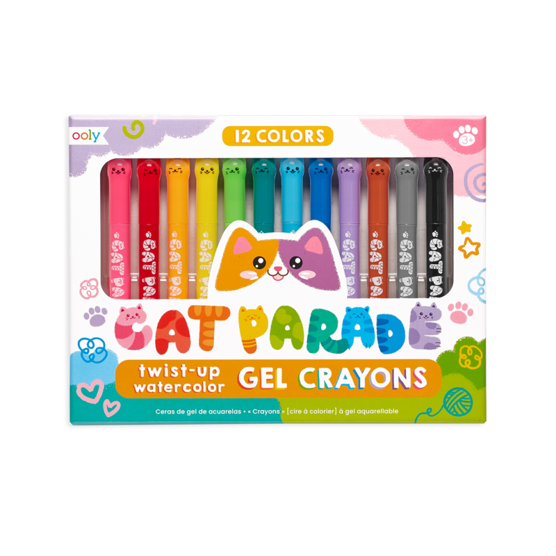 Cat Parade Gel Crayons - Set of 12