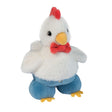Plush Richard Rooster In Pants on white background