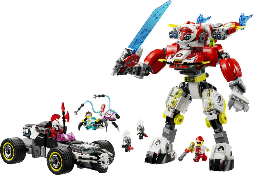 71497 LEGO® Cooper's Tiger Mech & Zero's Hot Rod Ca