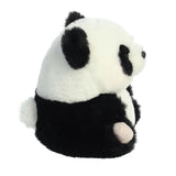 Plush panda toy on a white background