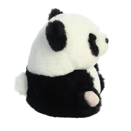 Plush panda toy on a white background