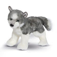 Plush toy Sasha Husky on a white background