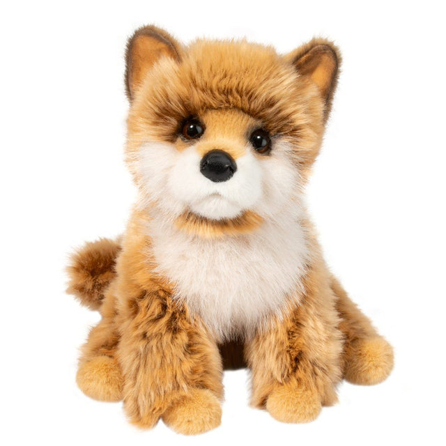 Plush toy Dove Pomsky on a white background