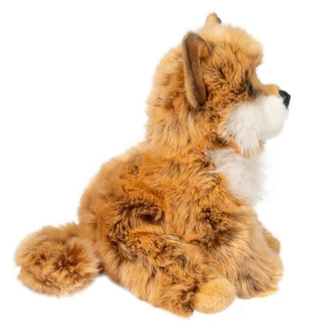 Plush Dove Pomsky toy on a white background