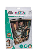 Crystal Art Notebook Kit: Cats in the Library