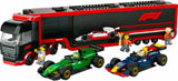 60445 LEGO® F1 Truck with RB20 & AMR24 F1 Cars