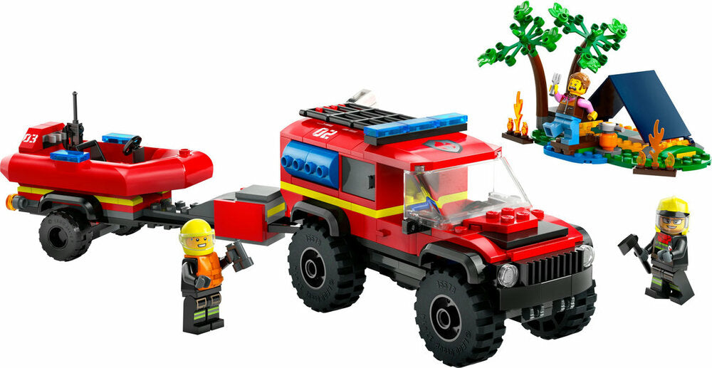60412 LEGO® 4x4 Fire Truck with Rescue Boat