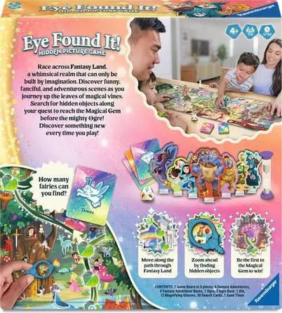 EFI Fantasy Board Game Hidden Picture Game packaging with colorful illustrations and text.