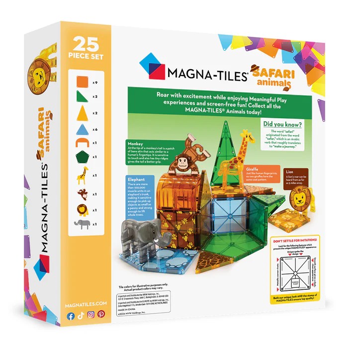 Safari Animals 25pc. Magnatiles
