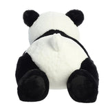 Plush panda toy on a white background