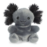 Plush toy Palm Pals - 5" Onyx Axolotl with black tufts on a white background