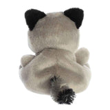 Plush toy with black ears and tail on a white background