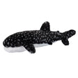 Plush toy Barnacle Whale Shark with black and white pattern on a white background