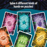 Colorful EXIT Kids: Midnight Spooktacular cards with various designs on a blue background