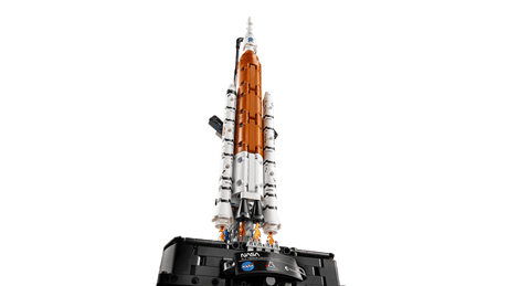LEGO Technic: NASA Artemis Space Launch System Rocket on a transparent background