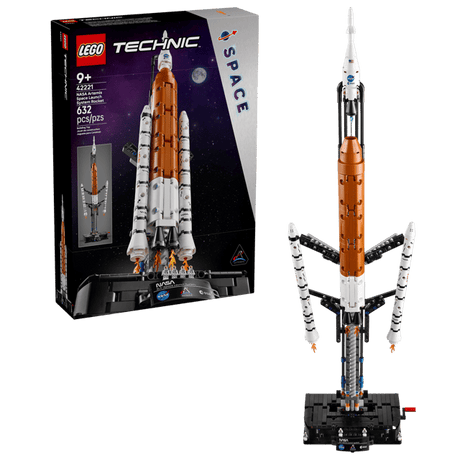 LEGO Technic LEGO Technic: NASA Artemis Space Launch System Rocket model with packaging on a white background