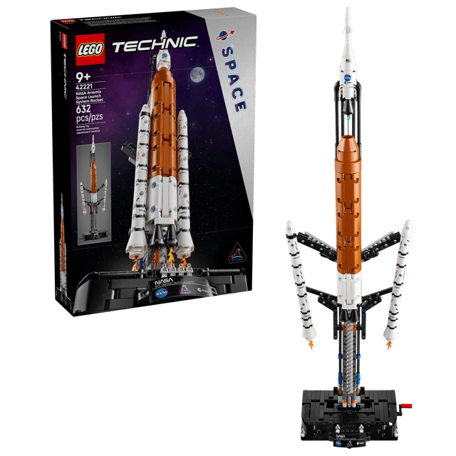 LEGO Technic LEGO Technic: NASA Artemis Space Launch System Rocket model with packaging on a white background